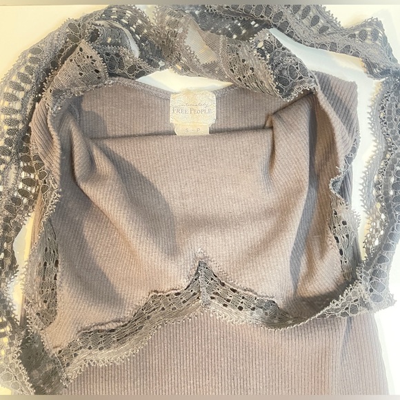 $198 FREE PEOPLE SEXY BOHO Lace Trim Tank Double Slit Maxi Dress - Picture 7 of 7